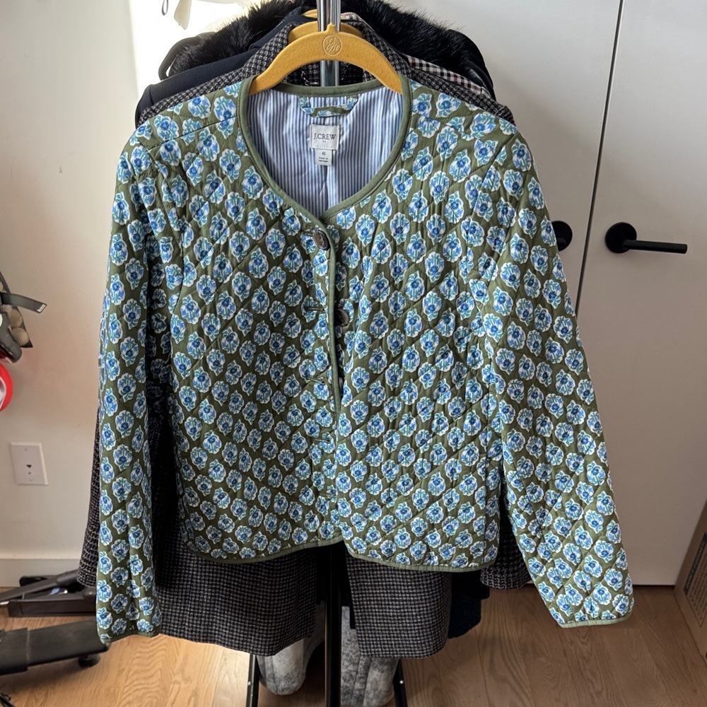 Jcrew cotton quilted jacket